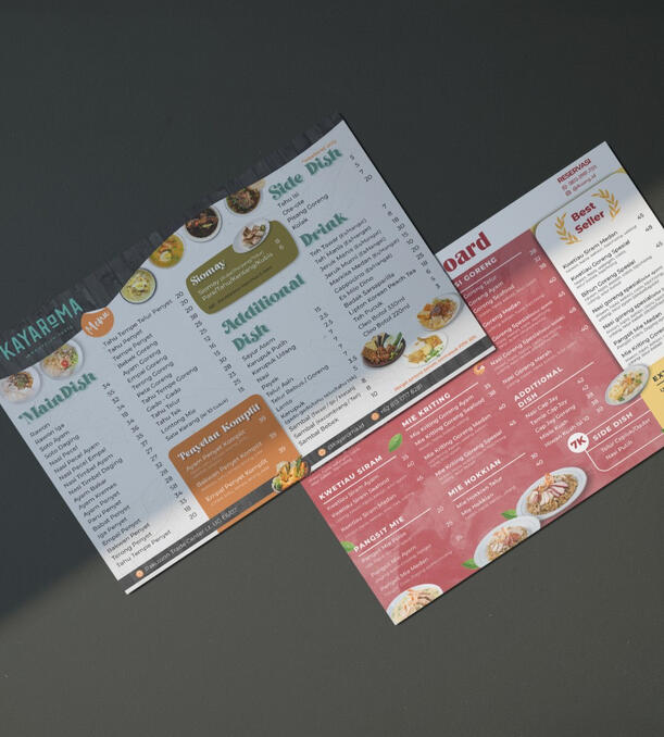Book Menu Design
